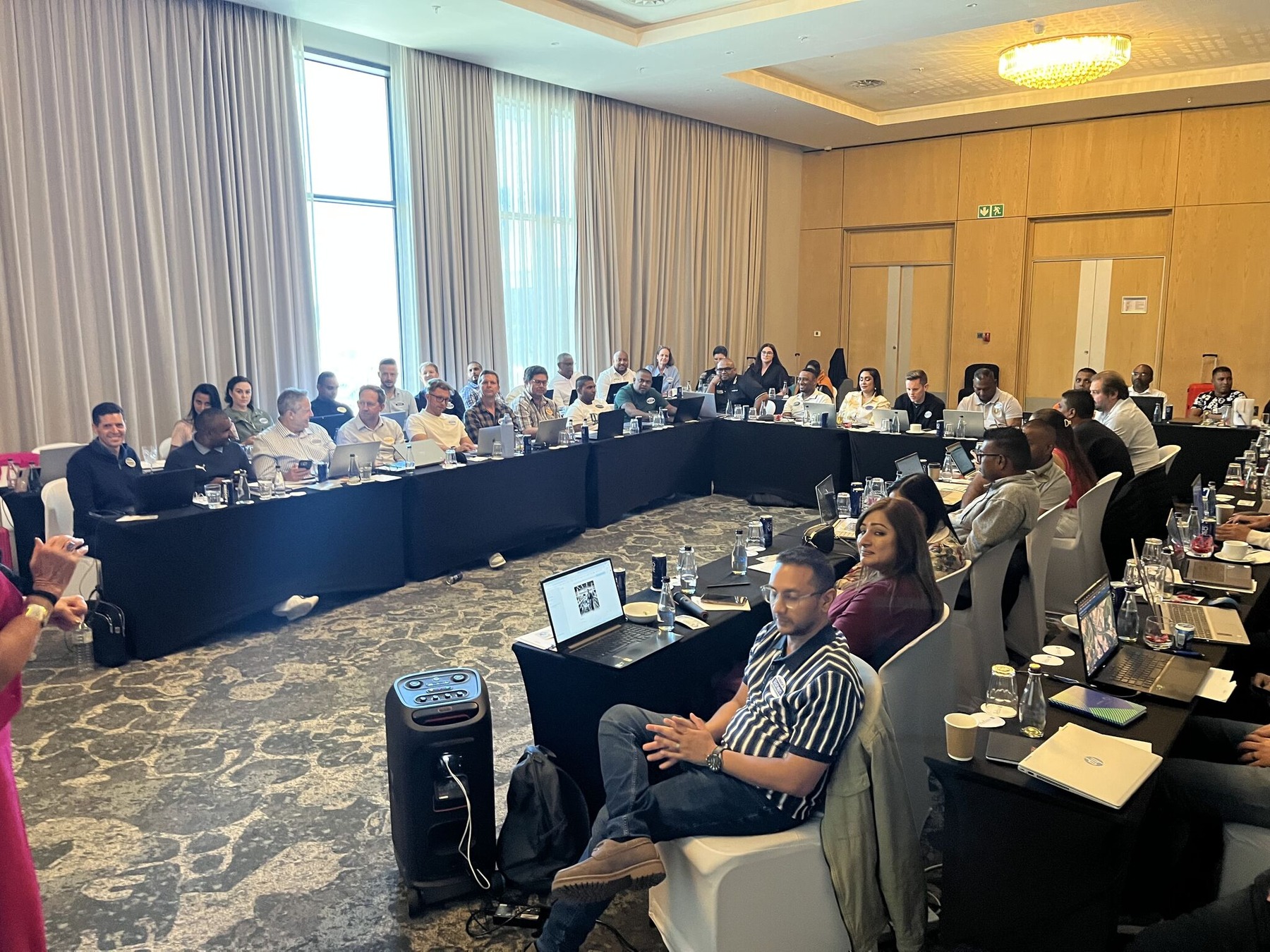Hirsch's leadership team training together at their Gen AI Innovation workshop